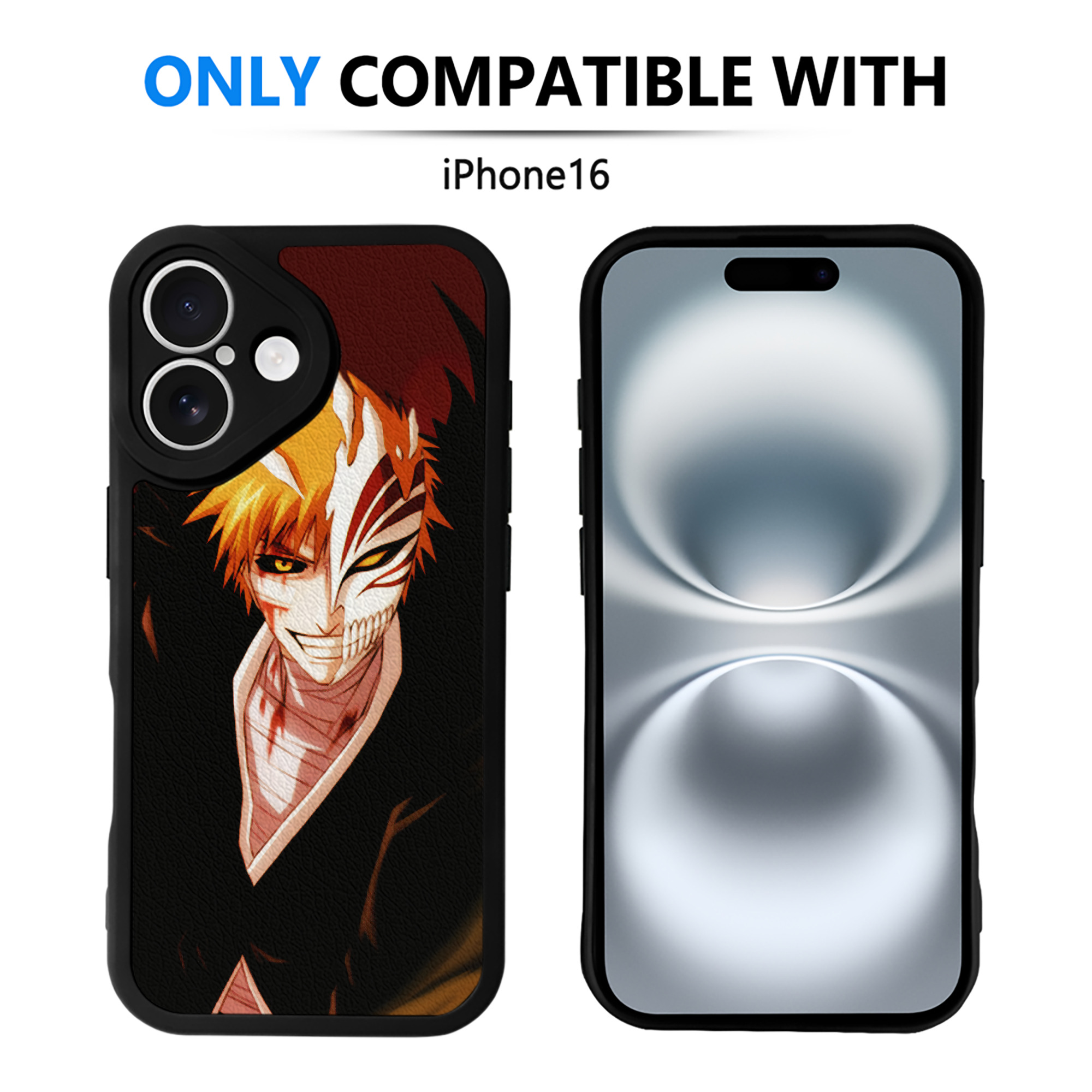 （画像用） ブリーチ BLEACH 【iPhone 16シリーズ対応】シリコンスマホケース（レザー調） 材質：シリコン